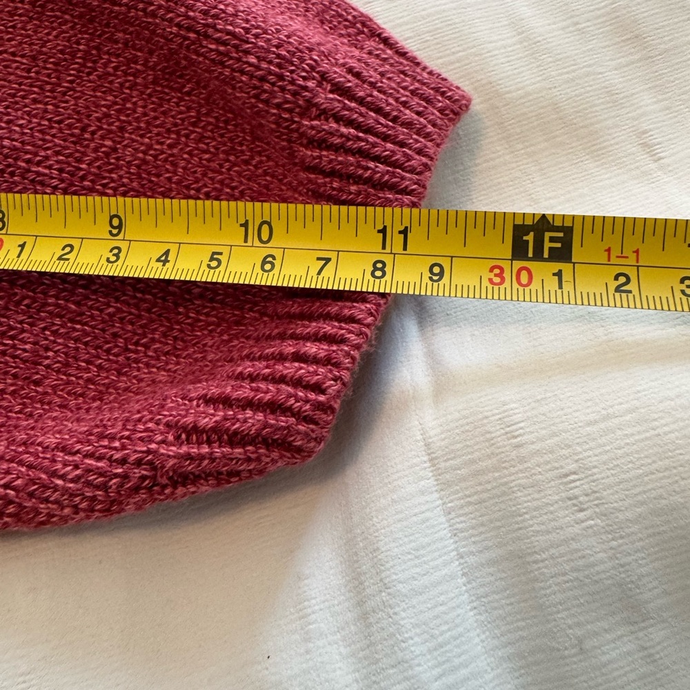 Croft & Barrow Textured Knit Tunic Sweater - Mauve Berry - 3/4 Raglan Sleeve XXL - Picture 9 of 9